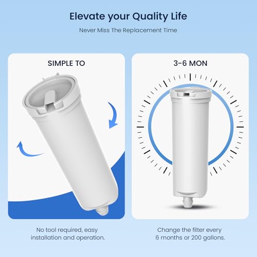 Glacier Fresh Replacement for GE Profile Opal Nugget Ice Maker Filter 4 Pack White 4 Count