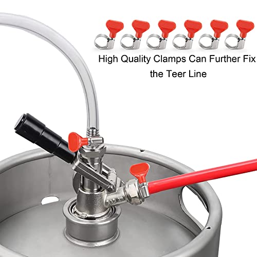 15ft Hilangsan Kegerator Beer Line Tubing 3/16 ID Food-Grade PVC – Thick-Walled Replacement Kit with Clamps