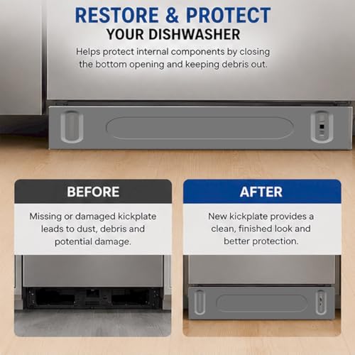 Samsung Toe Panel Replacement 23.6x4.6 in Grey - DW Dishwashers Kick Plate, DD81-02144A/DD63-00081A