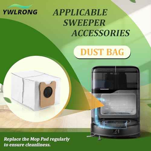 4Pcs for Eufy Omni C20/C10 Dust Bags Replacement Compatible with eufy C20/C10 Omni Robot Vacuum Cleaner Bags (3.1L Large Capacity)