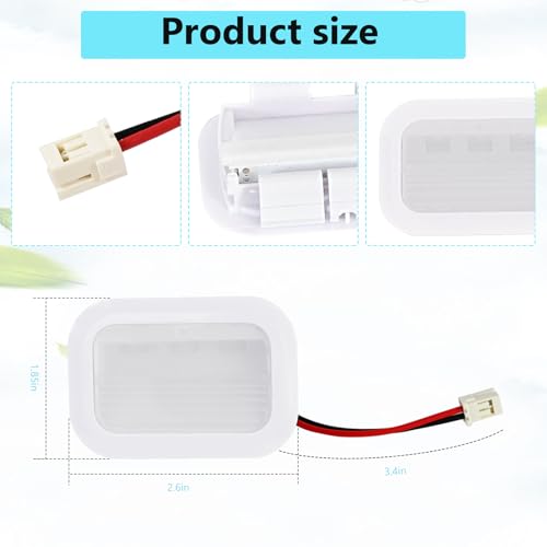Obida 2 PCS W11483116 Refrigerator LED Light Replacement Module for Whirlpool/KitchenAid