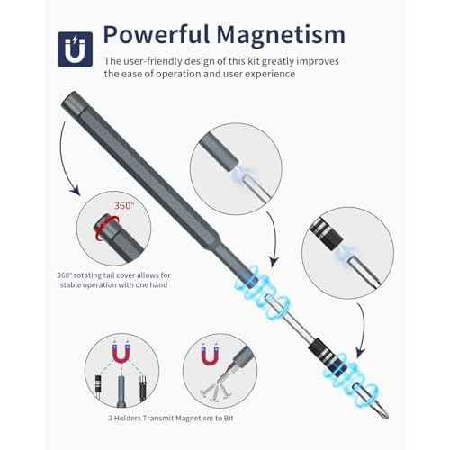 EasyTime Electronics Small Screwdriver Set: 57 PCS Mini Precision Repair Tool Kit with Magnetic Bits for Computer PC Laptop Phone Switch PS4 Xbox Tablet DIY Home