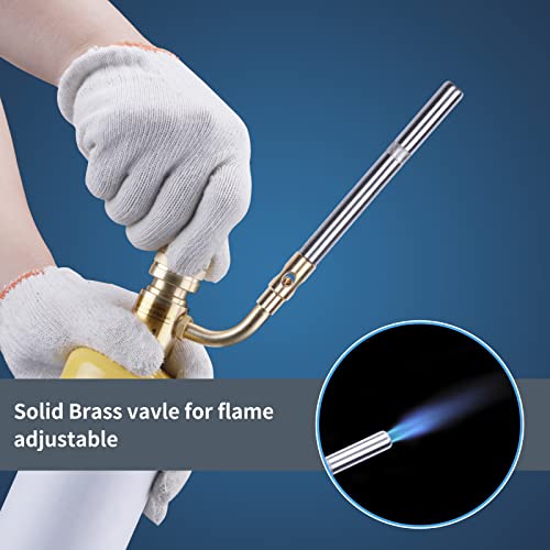 Propane Mapp Gas Torch Head 360¡Æ Rotatable Nozzle, Plumbing Torch Flame Adjustable Fuel by Propane Mapp Map-Pro Canisters, High Intensity, Brass Pressure Regulator
