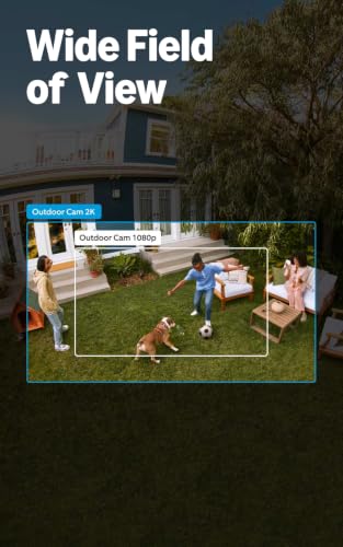 Ring Outdoor Security Camera 2K Battery White - 1 Pack, Night Vision, 6x Zoom