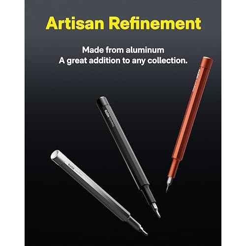 HOTO 5 in 1 Multitool Mini Screwdriver Set, Lightweight Pocket Screwdriver for Eyeglasses & Electronics, Magnetic Bits, Compact EDC Precision Set for Portable Repairs (SILVER)