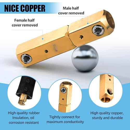 2 Pack LC-40 Cable Connector Set (2 Male / 2 Female), Welding Lead Connectors, Welding Cable Connectors for Welding Machine Accessories, Cable Capacity:1/0 Thru 2/0(50-70mm©÷) - 350 Amp Max Rating