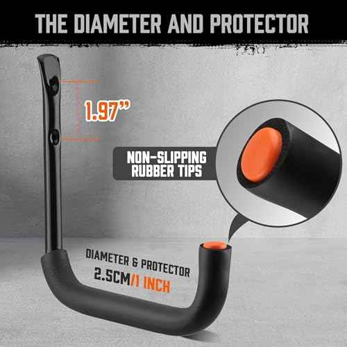 HORUSDY 10-Pack Garage Hooks, Utility Hook, 9" & 6¡± Garage Heavy Duty Wall Hook for Bikes, Kayak and Hanging Ladders