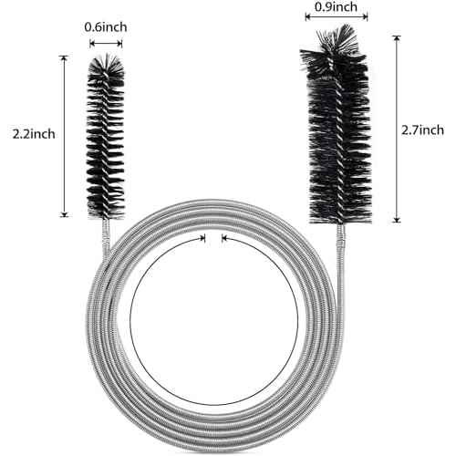 Drain Brush Pipe Cleaning Brush Slim Drain Hole Cleaning Tool Hose Flexible Feeding Tube Cleaning Brush Black Color