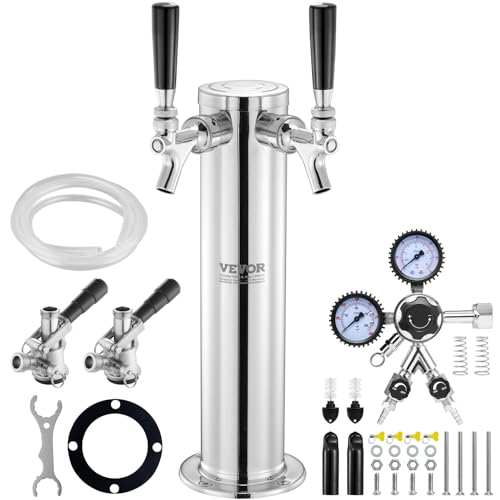 VEVOR Dual Tap Kegerator Tower Kit for Home Use – Stainless Steel beer faucet