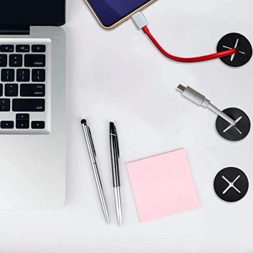 Black 3/4 Inch Cable Grommet 10 Pcs Flexible Wire Rubber Desk Cord Organizer