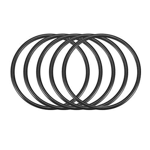 uxcell Nitrile Rubber O-Rings 64mm OD 57mm ID 3.5mm Width, Metric Sealing Gasket, Pack of 5