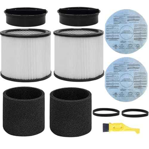Replacement Filters for Shop Vac Filter 90304 90333 90350 Wet Dry Vac Filter with Lid, 90585 Foam Sleeve Filter, 9010700 Filter with Retaining Band, fits Most 5 Gallon Up Wet/Dry Vacuum Cleaners