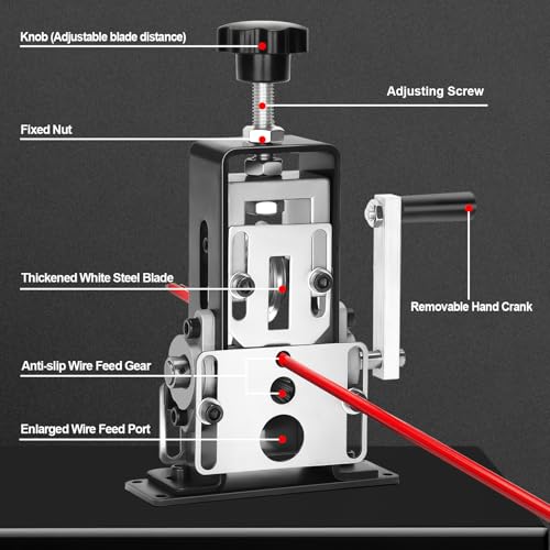 Trivd Frol Manual Wire Stripping Machine Set for 0.06-1 Inch Wires