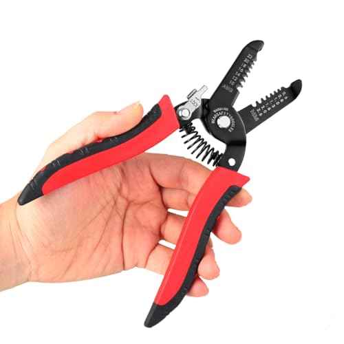 10-22 AWG Wire Stripper Cutter, Multifunctional Multi-Size Wire Stripping Tool, Manganese Steel, Non-Slip Handle Design and Superb Craftsmanship