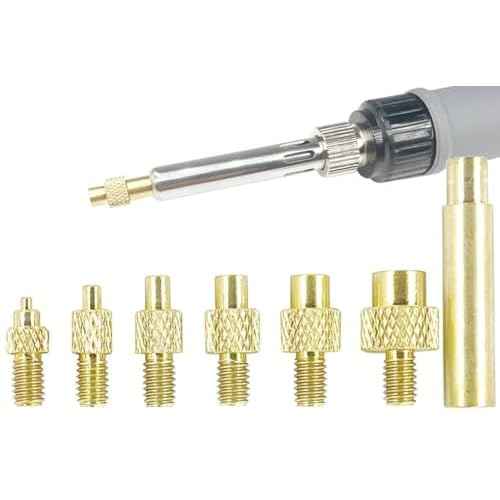 Heat Set Insert Tips Tool Sizes Include M2 M2.5 M3 M4 M5 M6 M8 3D Printed Plastic Nut Implantation Compatible for FX-888D Weller SP40NKUS and Yihua 939D Irons