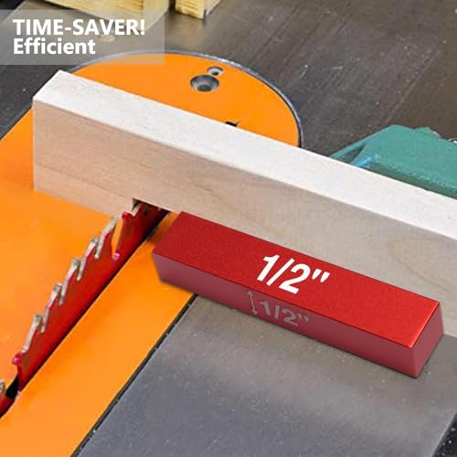 Ismosm 15-Piece Setup Blocks Height Gauge Set Red for Router Table & Table Saw