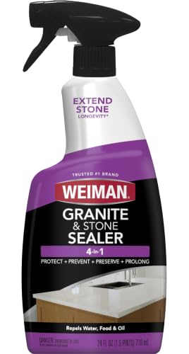 Weiman Granite & Stone Sealer Spray - Water-Based, pH-Neutral, 24 oz