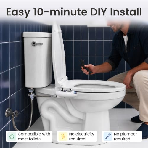 LUXE Bidet NEO 120 White Bidet Attachment for Toilet Seat, Hygienic & Eco-Friendly