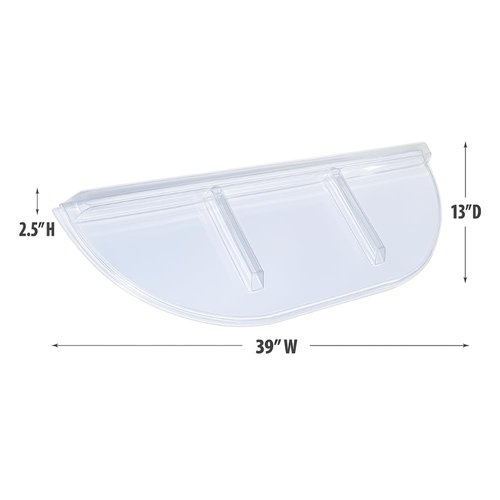 1 Pc Flat Window Well Cover Outside, 39 Inch Width x 13 Inch Depth x 2.5 Inch Height, Blocks Debris & Rain, Ideal for Basement Use