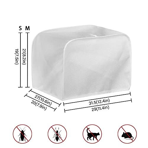 NETILGEN 4 Slice Toaster Dust Cover – Grey White Marble, 12.4 x 10.6 x 8.2 inches