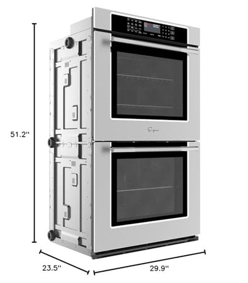 Empava 30" Double Electric Wall Oven Self-Cleaning Convection Fan Touch Control, Stainless Steel