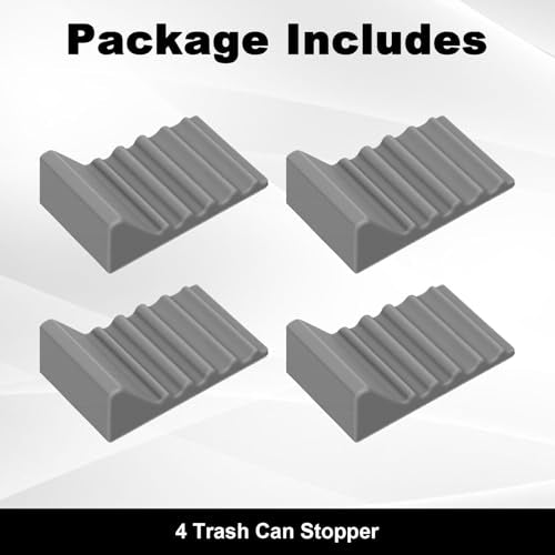 Mabor 4-Piece Wall Protectors for Trash Cans — Non-Slip Silicone Floor Pads