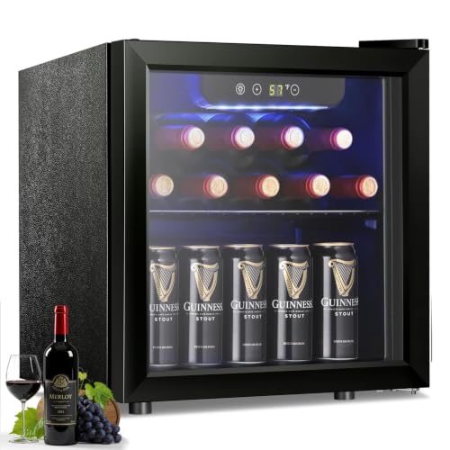Antarctic Star Black 1.3 Cu.Ft Wine & Beverage Cooler with Glass Door