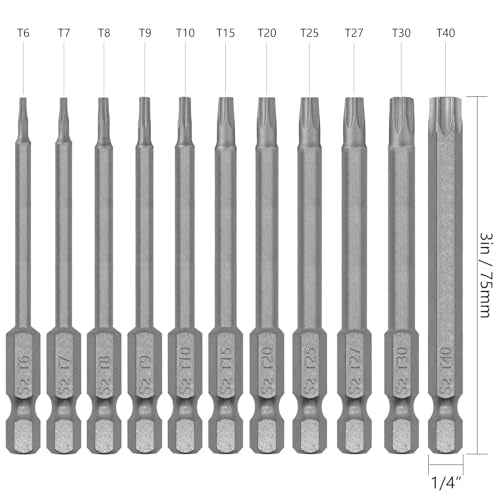 11-Piece Magnetic Torx Bit Set, 3-Inch Security Torx Bit Set, S2 Steel Star Screwdriver Kit for Shark Vacuum