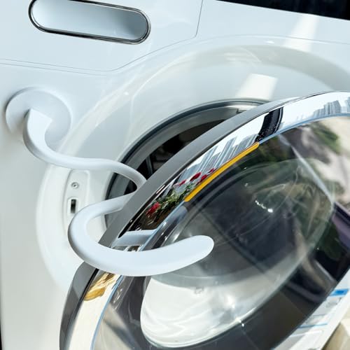 LEVOSHUA White Magnetic Washer Door Holder for Front Load Washers, Door Prop