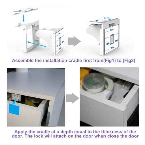Magnetic Drawer Locks for Baby Proofing, Child Safety Magnet Cabinet Lock, Safety First Adhesive Magnetic Locks for Cupboard and Pantry Door (4Locks + 1Key)
