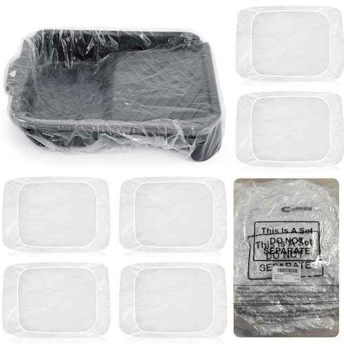 10 Pcs Paint Tray Liners Disposable Paint Roller Tray Liners Paint Pan Liners Paint Roller Tray Sets (18 Inch)