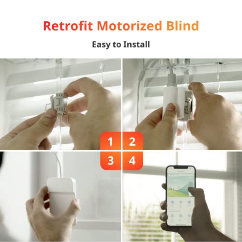 SwitchBot Smart Motorized Blinds Kit - 3 Pack, WiFi Remote, Solar Powered, Alexa & Google Compatible