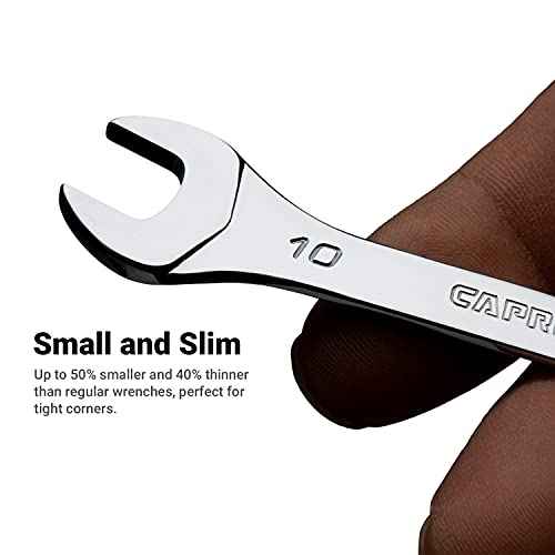 Capri Tools 4 mm x 5 mm Slim Mini Open End Wrench, Metric
