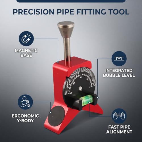 Pipefitter Tool Pipe Center Finder, Magnetic Head, Quick Adjust Dial,