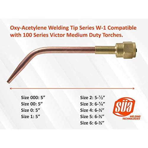 S?A - (3 Pack) Welding Nozzle Replacement for 100 Series Victor Torch Handles. Sizes: 000, 00 and 0