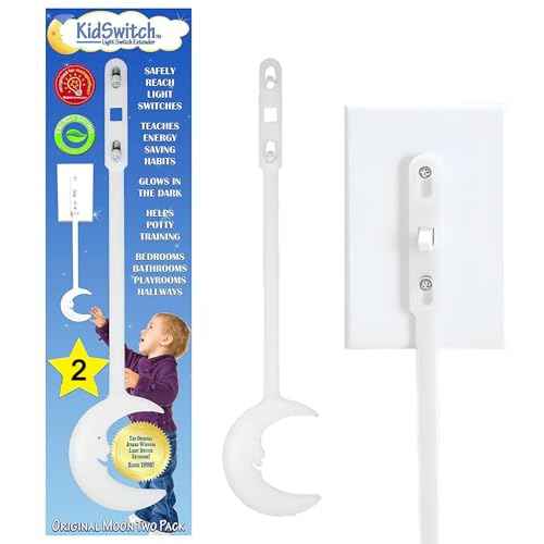 Light Switch Extender for Kids - Award Winning, Easy Grab Handle, Glow-in-The-Dark (Original, 2 Pack)
