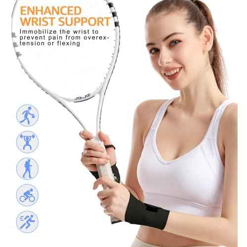 HiRui Ultra-Thin Elastic Wrist Brace Wrist Wraps, Compression Wrist Straps Support for Carpal Tunnel Arthritis Tendonitis Sprains Pain Relief Workout, Soft & Comfortable (Black (Pack of 1))