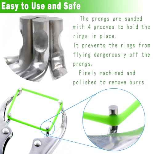 Goat Banding Kit with Stainless Steel Pliers, 70 Large and 30 Small Rings