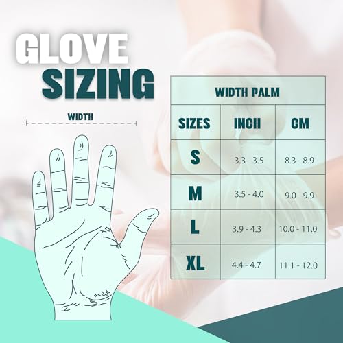 London Labs 1000 Count Disposable Vinyl Gloves Powder Free Latex Free Large