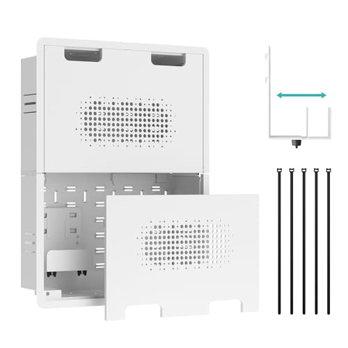 17-Inch In-Wall Media Box Recessed Outlet Cable Management Kit - PEGZONE
