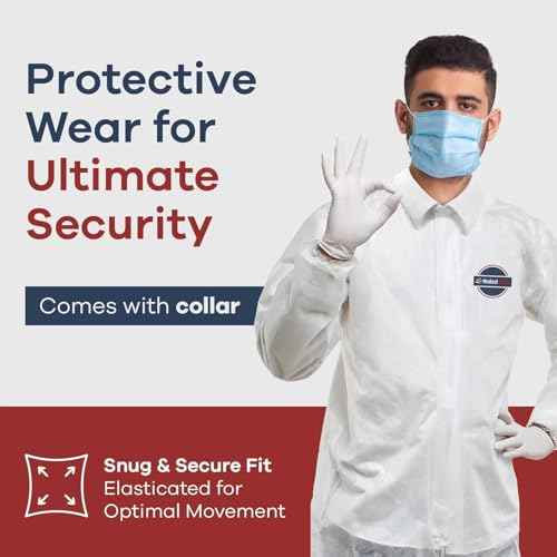 Hazmat Suit - 6 Size Options without Hood - Hazmat Suits Disposable Coverall | Full Body Painters Suit