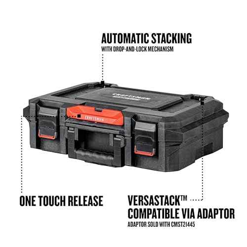 CRAFTSMAN TRADESTACK System Tool Box, Water Resistant Tool Storage, with 6 Small Parts Containers, 21 Inch (CMST21415)