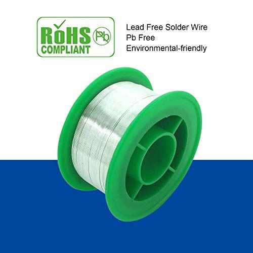 Ultra Fine Solder Wire 0.3mm Lead Free Electronics Solder Wire, Rosin Flux Core Alloy Electrical Soldering Wire, Sn99 Ag0.3 Cu0.7 RoHS for Micro Electronic Soldering 0.01inch