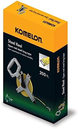 Komelon N6300 300-Feet Open Reel Metal Frame Long Steel Tape Measure