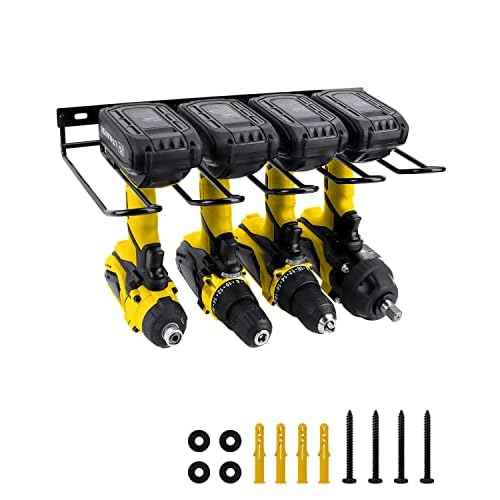 Power Tool Organizer - Wall Mount Style Heavy Duty Tool Shelf & Rack with Compact Design
