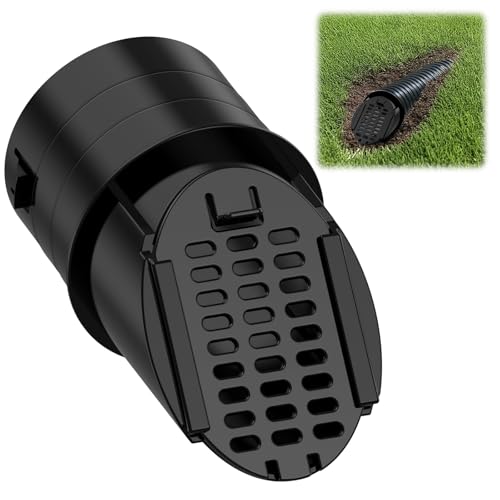 Lebenwell 1 Pack 4-Inch Drainage Grate Cover with Rain Diverter - Black, Universal Pipe Fit, Heavy-Duty, Freeze-Proof, Easy Installation