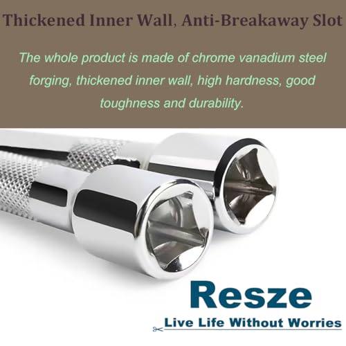 3 Pcs Socket Extension Set, 1/2" Drive Impact Extension Bar Set, 3"(76mm), 5"(127mm), 10"(254mm) Ratchet Extensions Set, Premium Chrome Vanadium Steel, Professional Socket Accessories£¬Silver