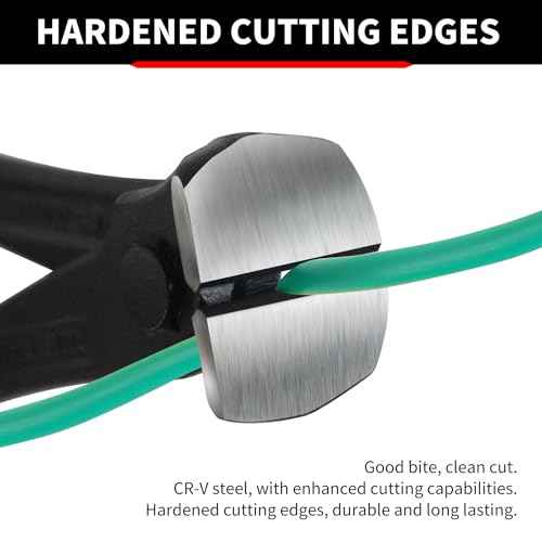 WISEUP Nail Puller, 7-inch Black Finish Chrome Vanadium Steel Carpenter's Pliers,End Cutting Pliers, for Staple Remover Tool or Flooring Installation Tools (7 inch)