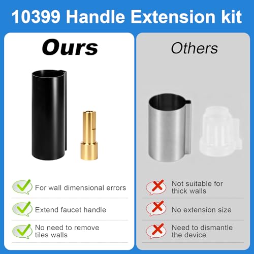 Vayolli Matte Black Shower Extension Kit for Moen Legend & Chateau Series