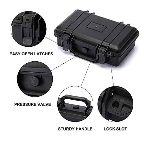 CASOMAN 11.5-Inch Water-Proof & Explosion-Proof Box, with Cush- Proof Sponge, IP67 Water Proof Grade, Customizable Foam